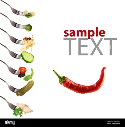 Different food on forks hi-res stock photography and images - Alamy