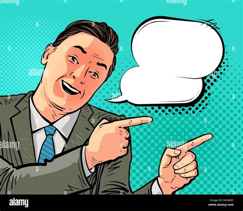 Man finger pointing in Stock Vector Images - Alamy