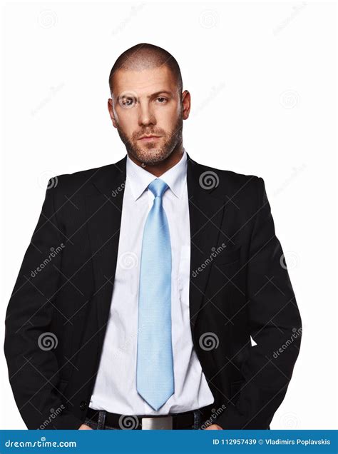 Business man in a suit. stock image. Image of employee - 112957439