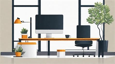 Premium Photo | Ergonomic Workspace Design for Productivity and Comfort