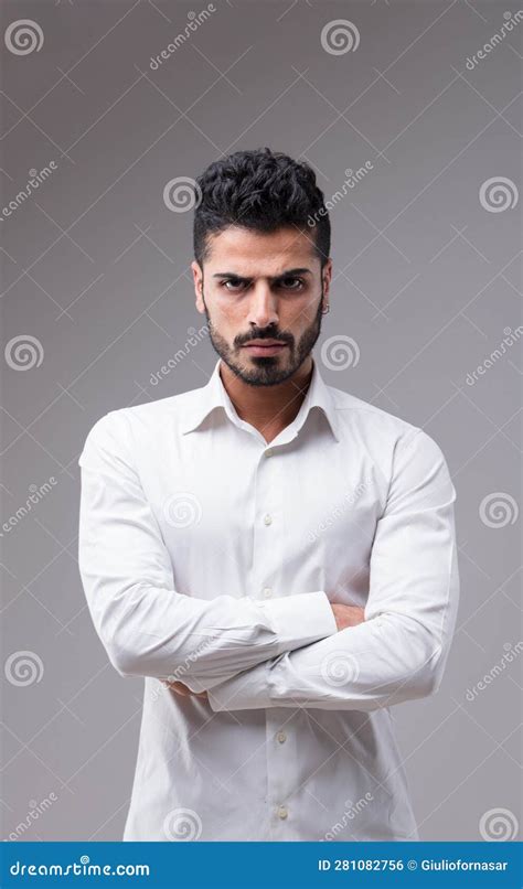 Aggressive-looking Man with Well-groomed Beard Stock Photo - Image of ...