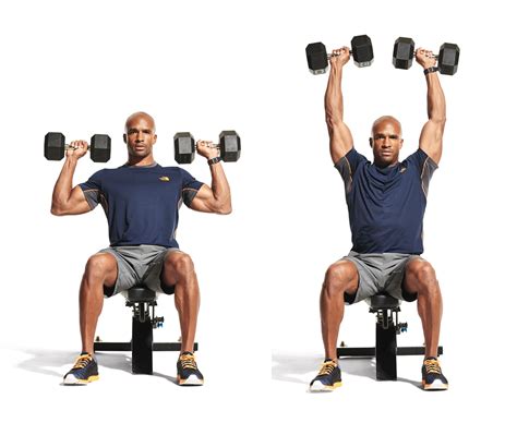 Seated dumbbell overhead press Video - Watch Proper Form, Get Tips ...