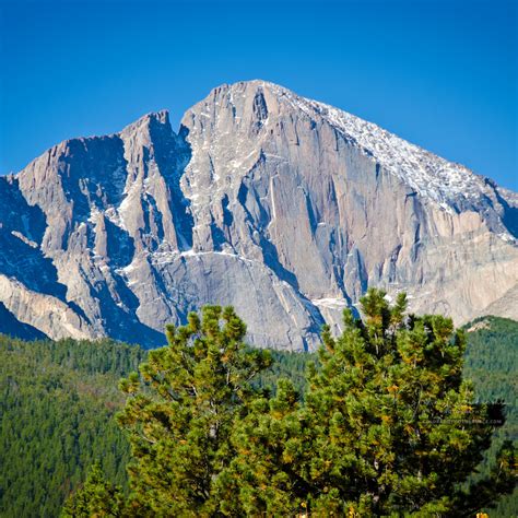 Landscape photo of Longs Peak taken in Allenspark Colorado
