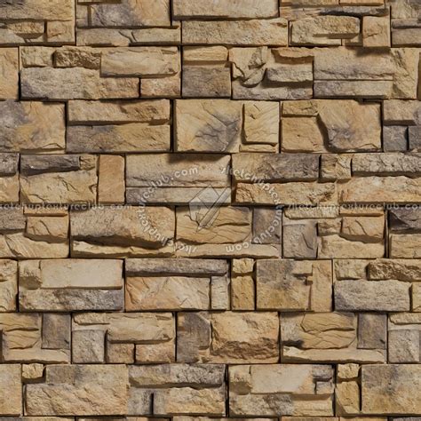 Wall cladding stone mixed size seamless 08004