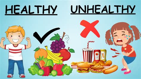 Healthy food | Healthy food and unhealthy food | healthy food | Junk ...