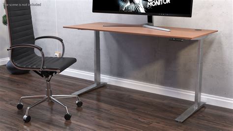 Brown Standing Desk Workstation 3D Model $29 - .3ds .blend .c4d .fbx ...