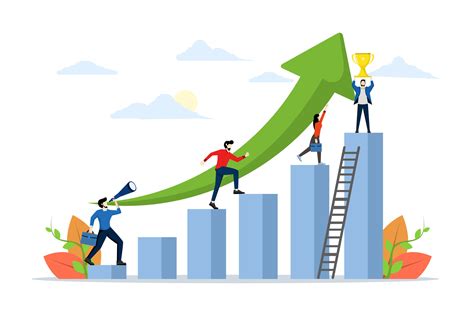 concept of achieving goal in business, people running to their goal ...