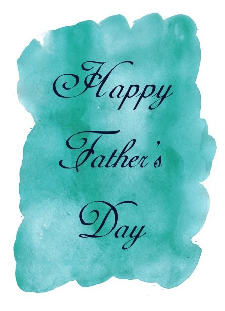 Fathers Day Teal Watercolor Free Stock Photo - Public Domain Pictures