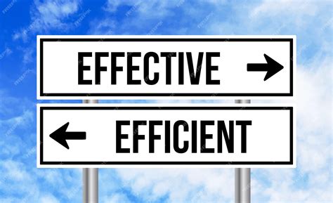 Premium Photo | Effective or efficient road sign on blue sky background
