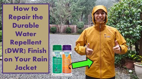 How to Repair the Durable Water Repellent (DWR) Finish on Your Rain Jacket - YouTube