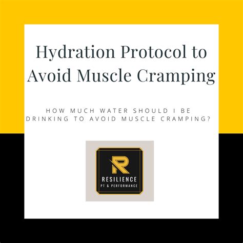Hydration Protocol to Avoid Muscle Cramping — Resilience PT &amp; Performance
