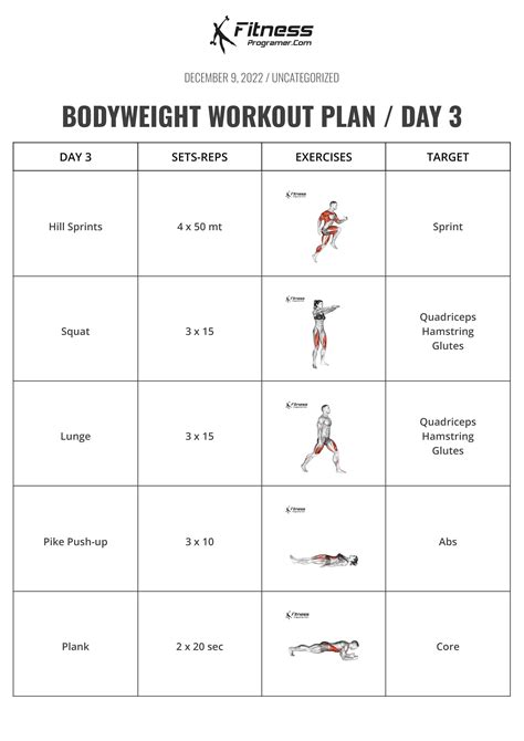 Workout Schedule For Building Muscle