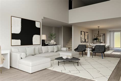 Before &amp; After: Contemporary Minimalist Interior Design with Abstract ...