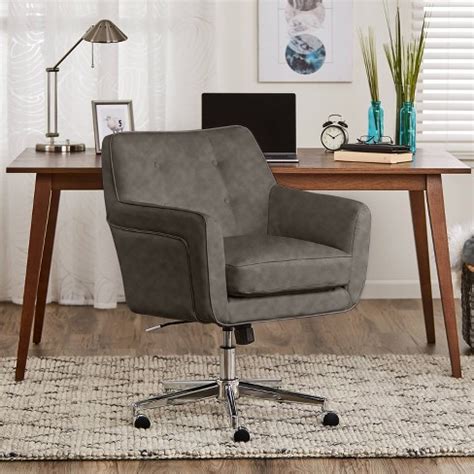 Style Ashland Home Office Chair Gathering Gray - Serta : Target