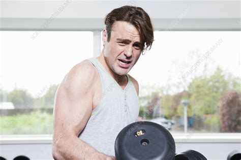 Man lifting heavy weights in gym - Stock Image - F005/8153 - Science ...