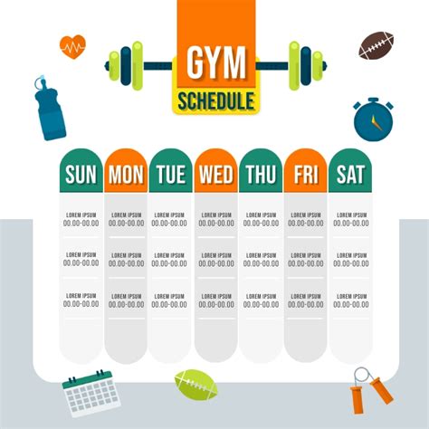 Gym Weekly Schedule Template | PosterMyWall