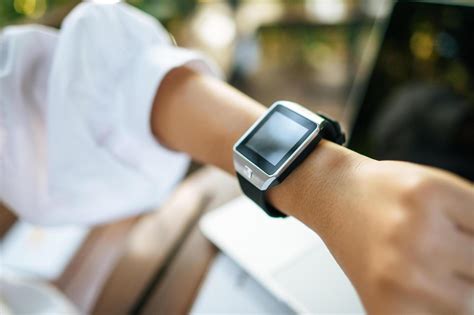 Smart watch on the wrist 3385137 Stock Photo at Vecteezy