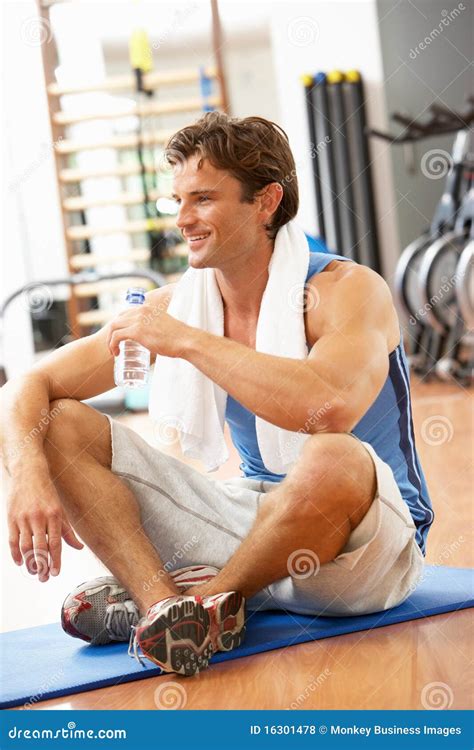 Man Resting after Exercise stock photo. Image of working - 16301478