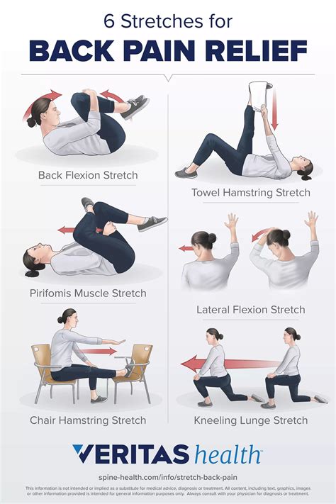 What are 3 quick stretches for back pain?