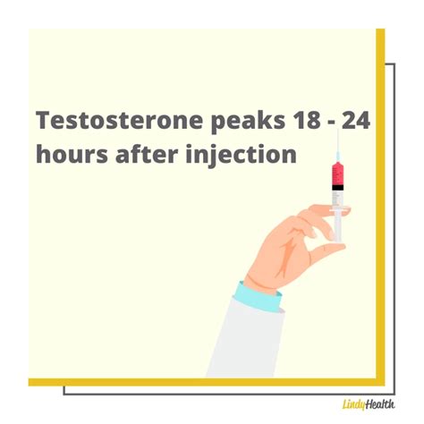 When Does Testosterone Peak After Injection? | Lindy Health