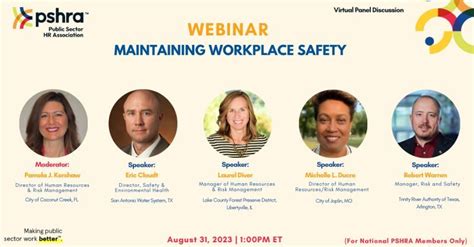 PSHRA Learning: Webinar: Maintaining Workplace Safety