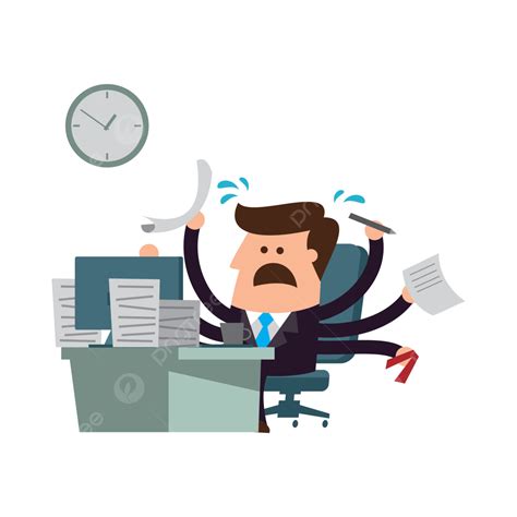 Busy Businessman Cartoon