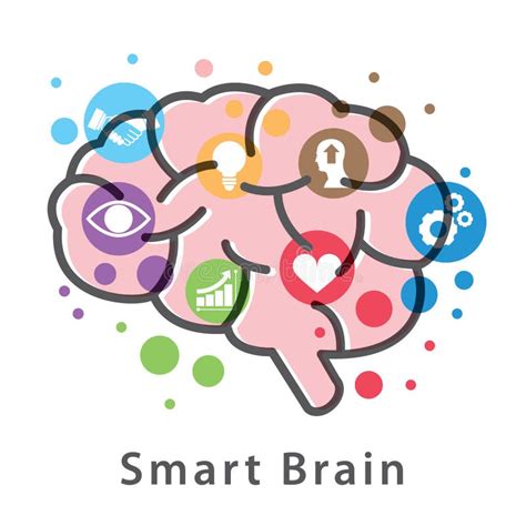 Smart Brain Symbol Icon Design. Stock Vector - Illustration of creative ...