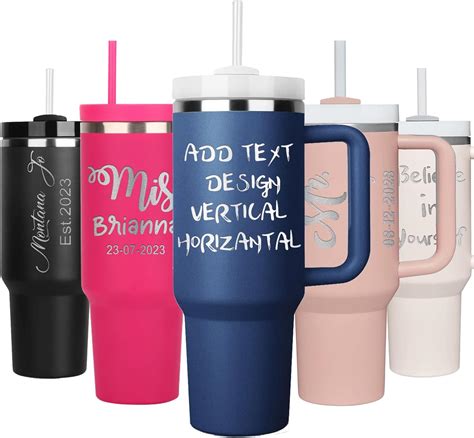 Amazon.com | Personalized Tumbler with Name Text, 40oz Personalized ...