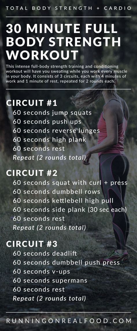 30 Minute Full-Body Strength Training Workout for the Gym | Full body ...