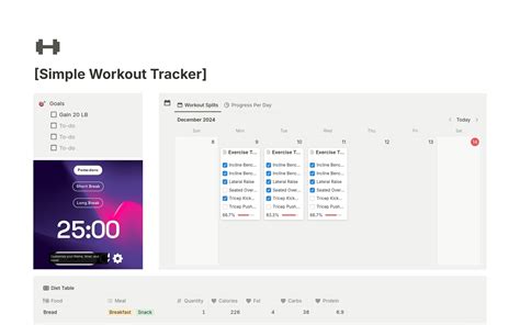 Simple Workout Progress Tracker Template | Notion Marketplace