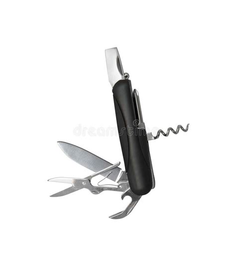 Multipurpose Pocket Knife Isolated on White Stock Image - Image of ...