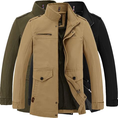 Mens clothes Jacket coat male 2018 Business Casual Coats men pure cotton clothing man windproof ...