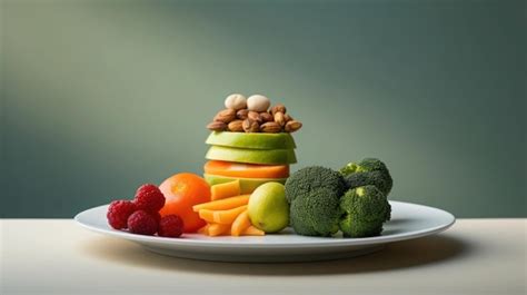 Premium Photo | The simplicity of a balanced meal on a plate