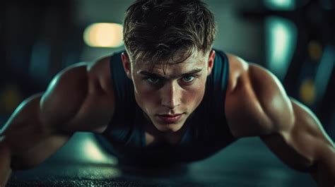 Dedicated athlete pushing limits during intense training | Premium AI ...