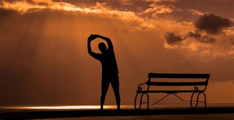 Free Images : fitness, sunset, sport, dusk, open air, silhouette ...