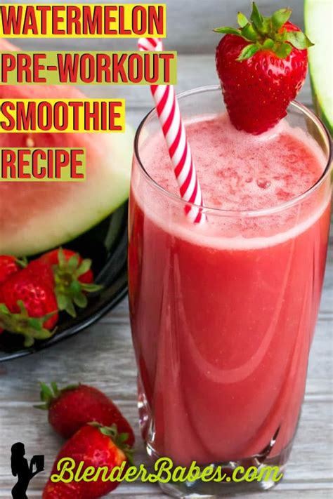 Summer Love Watermelon Pre-Workout Smoothie | Blender Babes