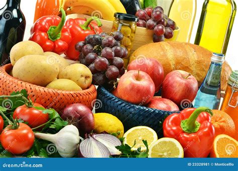 Variety of food products stock image. Image of apple - 23328981