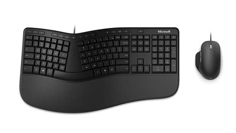 Microsoft Ergonomic Desktop - Black - Wired, Comfortable, Ergonomic ...