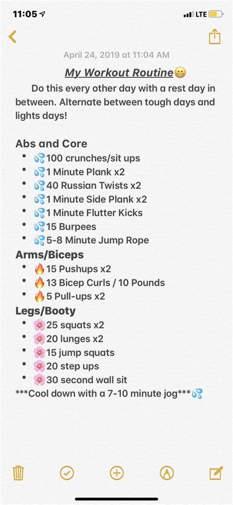 My workout routine 🌸🔥💦 | Girl workout routine, Everyday workout ...
