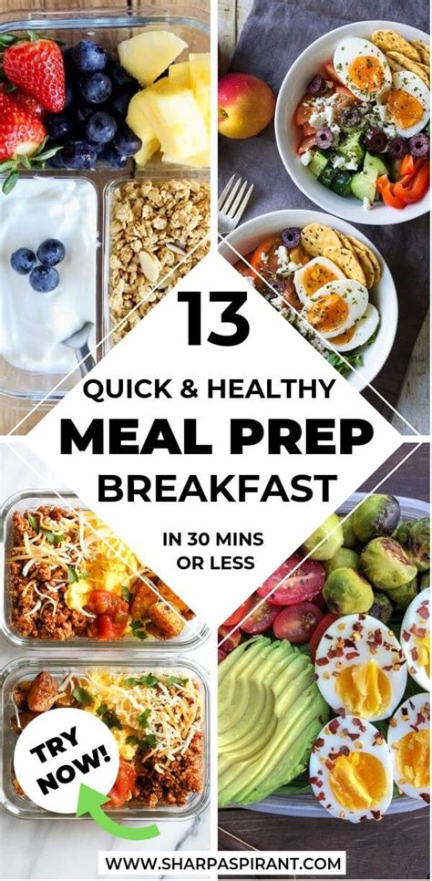 25 Quick &amp; Healthy Breakfast Meal Prep Ideas for Busy Mornings - Sharp Aspirant