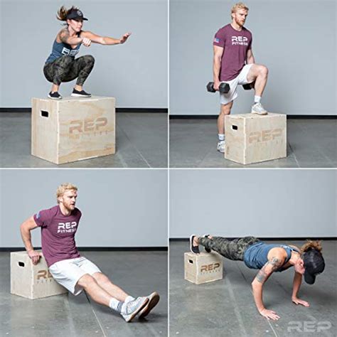 Rep 3 in 1 Wood Plyometric Box for Jump Training and Conditioning 30/24 ...
