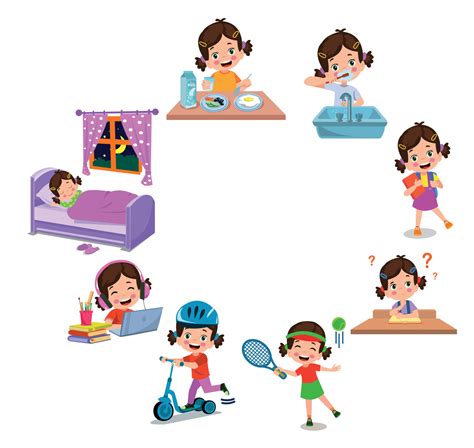 Daily Routine For Kids Template