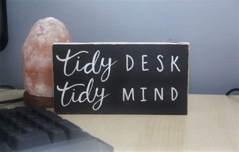 TIDY DESK ART Tidy Desk Tidy Mind Recycled Wood Art Hand | Etsy