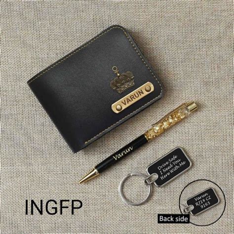 Send Personalized Wallet , pen and keychain combo online by GiftJaipur ...