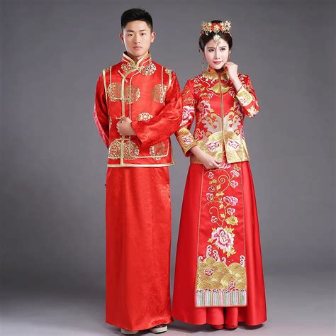 Chinese traditional Bride clothing pratensis style wedding dress female ...