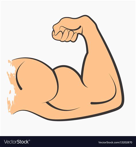 Strong power muscle Royalty Free Vector Image - VectorStock
