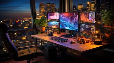 Premium Photo | Productive Workstation Setup