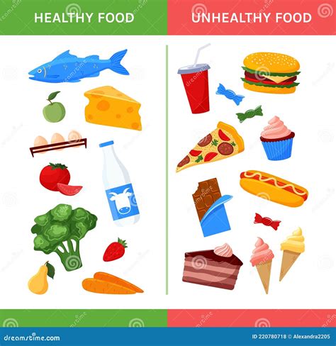 Cartoon Unhealthy Food