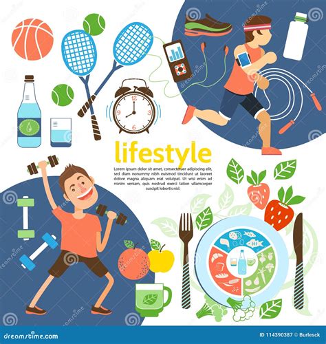 Flat Healthy And Unhealthy Lifestyle Infographics Cartoon Vector ...