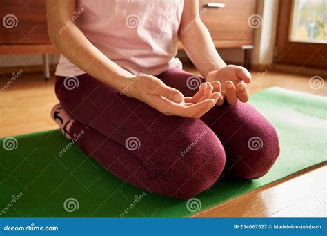 Teenage Girl Kneeling on the Floor Alone and Practicing Yoga Stock Image - Image of kneeling ...